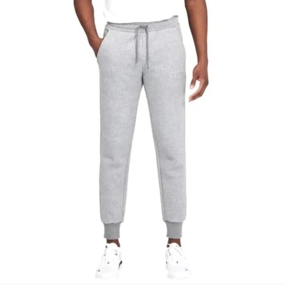Puma Fleece Lined Athletic Embossed Gray Sweatpants Joggers S
